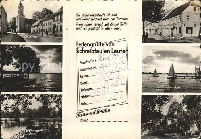 Lindow Mark Evangelische Kirche Mutzsee Klosterruine