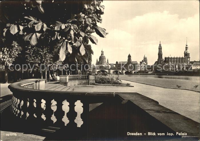 DRESDEN Elbe Blick vom Jap. Palais