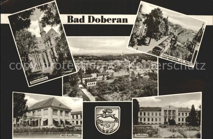 Bad Doberan Goethestrasse Molly Stahlbad HO-Kaufhaus Klosterkirche