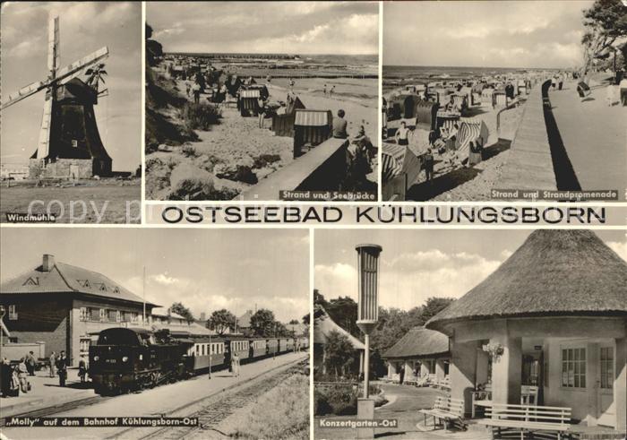 Kuehlungsborn Ostseebad Windmuehle Strand Seebruecke Molly Bahnhof