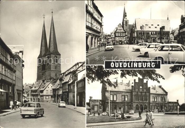 Quedlinburg Harz Poelkenstrasse Nikolaikirche Markt Rathaus Bahnhof