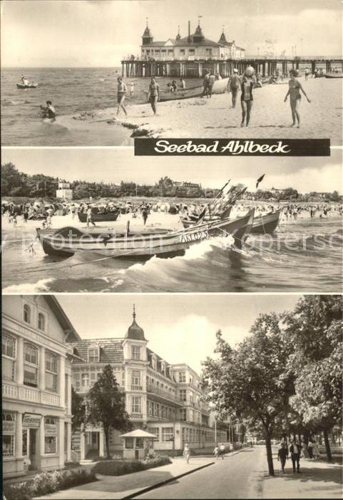 Ahlbeck Ostseebad Anlegestelle Boot Strand