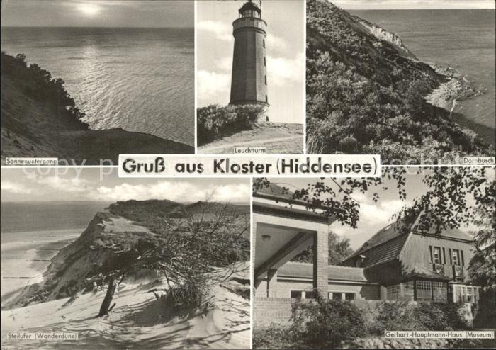 Kloster Hiddensee Leuchtturm Dornbusch Gerhart-Hauptmann-Haus