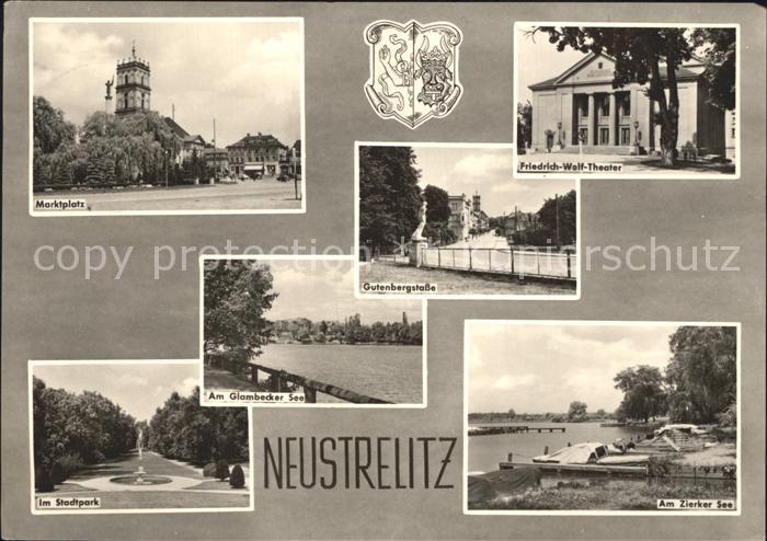 Neustrelitz Marktplatz Friedrich-Wolf-Theater Zierker See