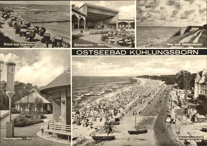 Kuehlungsborn Ostseebad Strand Seebruecke Konzertgarten Strandpromenade