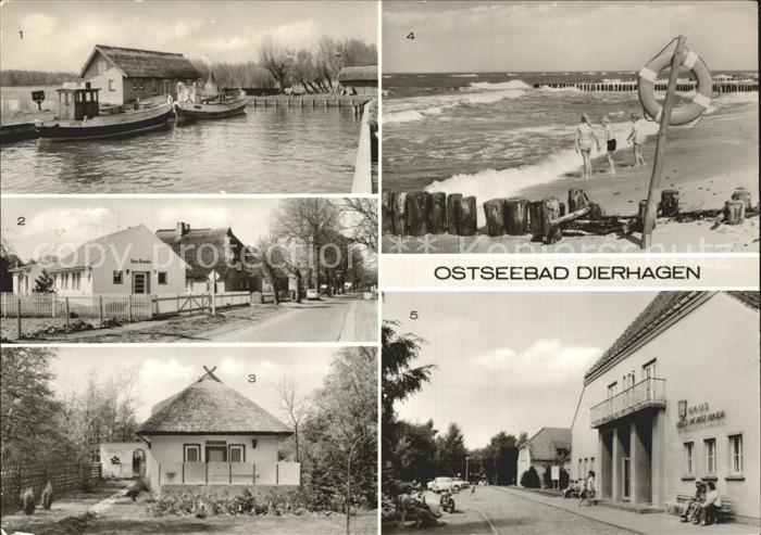 Dierhagen Ostseebad Bootshafen Strand FDGB-Erholungsheim Ernst Moritz Arndt
