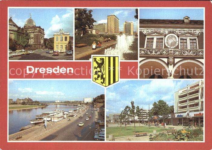 DRESDEN Elbe Hochschule Bildende Kuenste Torhaus Stallhof Neustaedter Markt