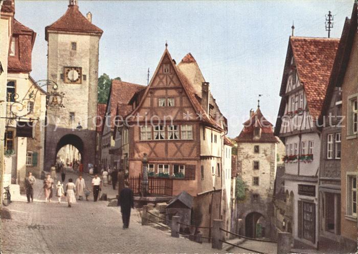 Rothenburg Tauber Ploenlein Sieberusturm Kobolzeller Tor