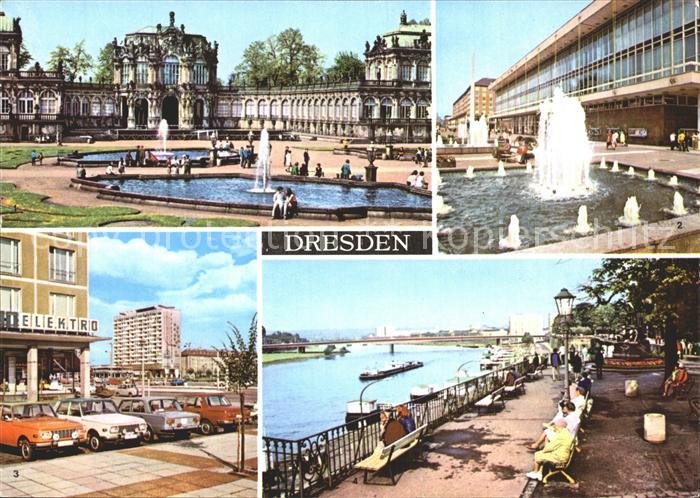 DRESDEN Elbe Zwinger Kulturpalast Pirnaischen Platz