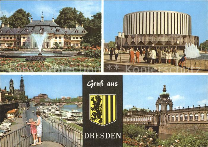 DRESDEN Elbe Schloss Pillnitz Bergpalais Filmtheater Prager Strasse Bruehlsche T