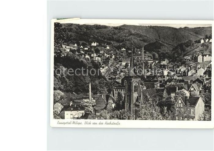 Ennepetal Blick von Hochstrasse auf Kirchenpartie