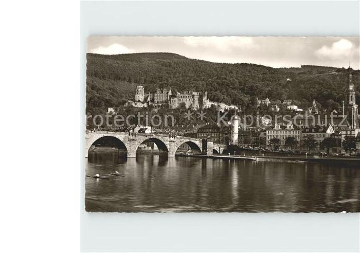 Heidelberg Neckar Bruecke und Schloss