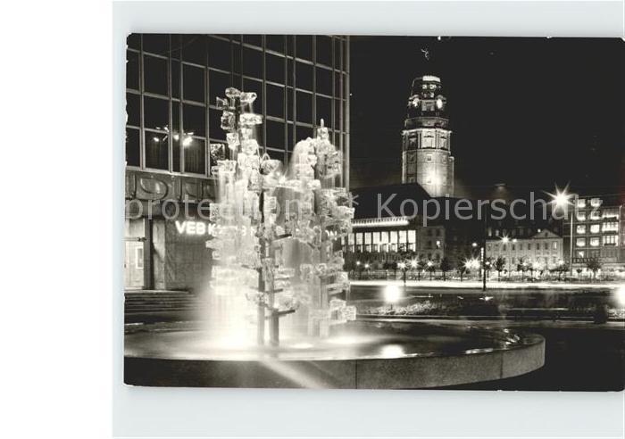 DRESDEN Elbe Glasbrunnen am Pirnaischen Platz Rathaus