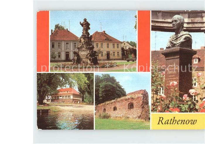 Rathenow Dunker-Denkmal Stadtmauer