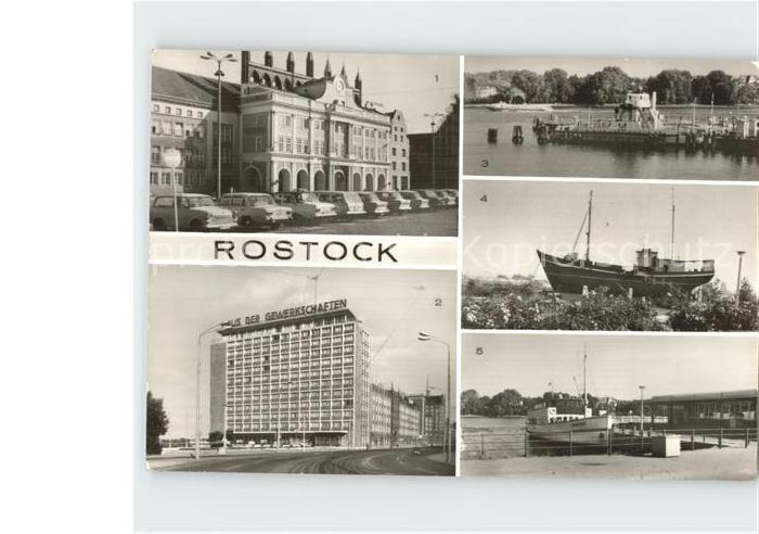 ROSTOCK  CITY Hermann Duncke Platz Warnow Kutter Kabutzenhof