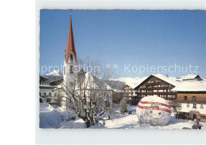 Seefeld Starnberg Kirchenpartie mit Maskottchen Ski-Weltmeisterschaft 1985
