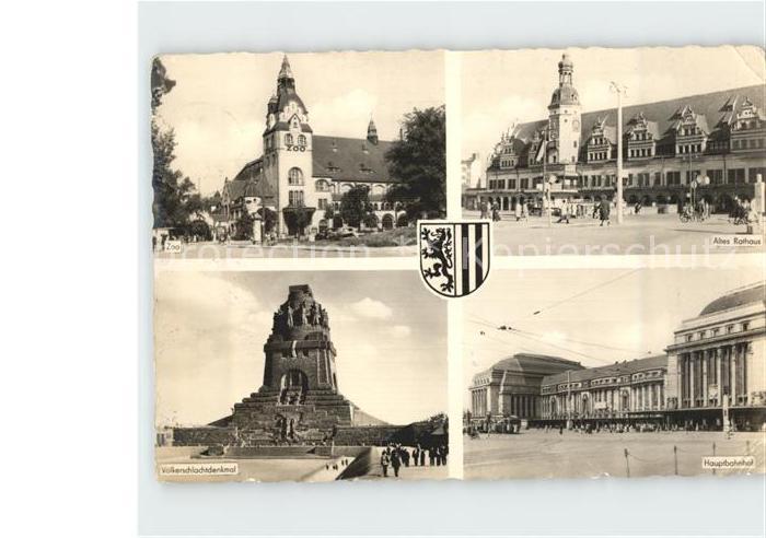 LEIPZIG Sachsen Rathaus Zoo Voelkerschlachtdenkmal