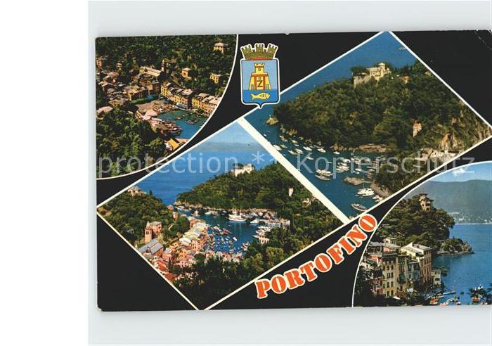 Portofino Liguria Hafen Fliegeraufnahme