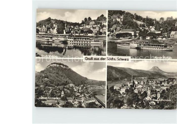 Rathen Saechsische Schweiz Stadt Wahlen Koenigstein Bad-Schandau