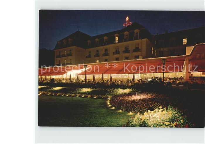 Bad Pyrmont Kurhaus Park bei Nacht beleuchtet