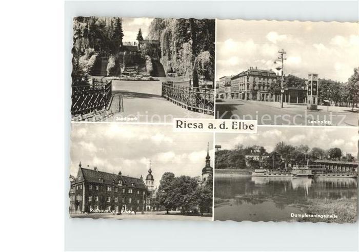 Riesa Sachsen Leninplatz Elbpartie Stadtpark Rathaus