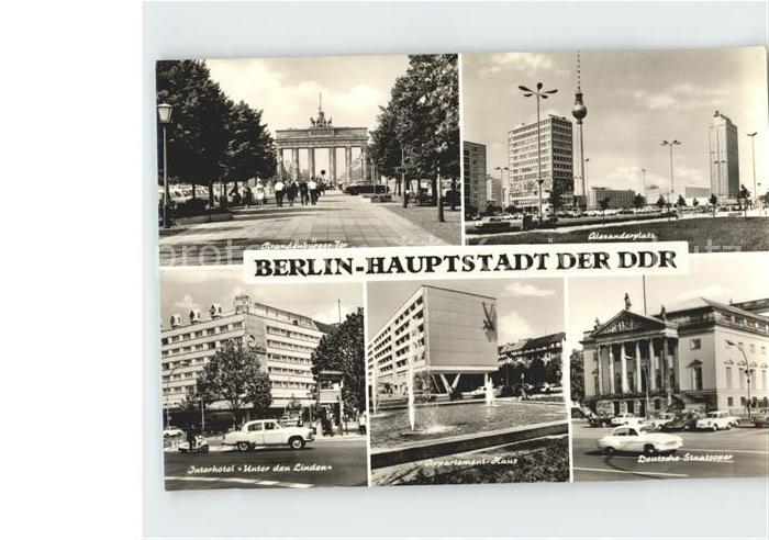 BERLIN CITY Alexanderplatz Brandenburger Tor Staatsoper Interhotel Unter den Li