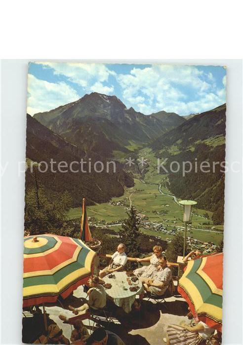 Mayrhofen Zillertal Blick von Terrasse Steinerkogelhaus