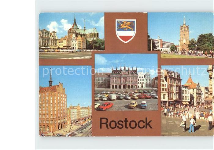 ROSTOCK CITY Kroepeliner-Strasse und Tor Lange-Strasse Rathaus