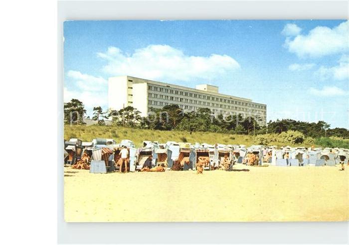 Zinnowitz Ostseebad Strand mit IG-Wismut Ferienheim