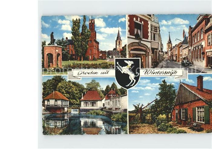 Winterswijk Hauser am Wasser und Strassenpartie