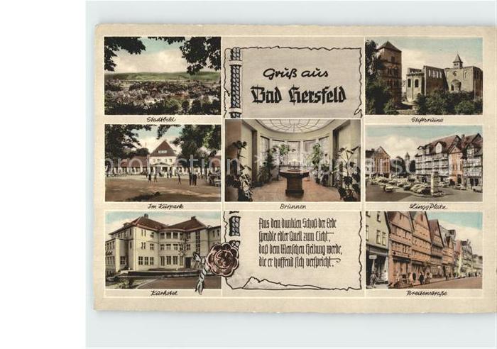 Bad Hersfeld Stiftsruine Lingg-Platz Breitenstrasse Kurhotel