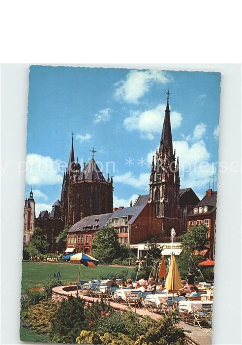 Aachen Elisenbrunnen mit Dom