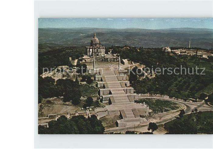 Spanien Fliegeraufnahme Tempel mit Monumentaltreppe