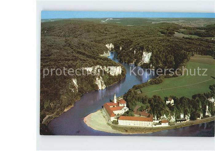 Kloster Weltenburg Fliegeraufnahme am Donaudurchbruch