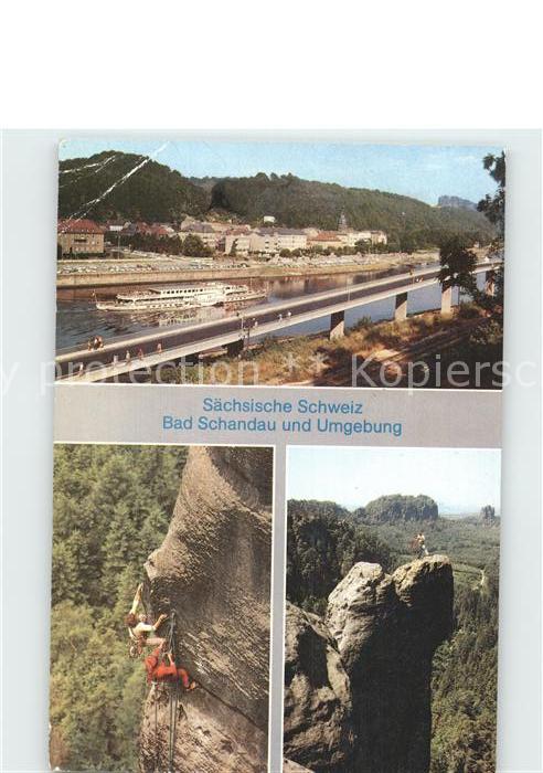 Bad Schandau Sandsteinfelsen Domerker Kletterer