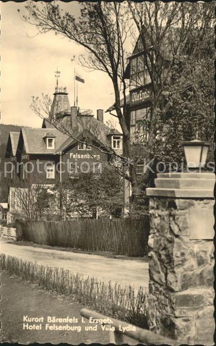 Baerenfels Erzgebirge Hotel Felsenburg und Villa Lydia