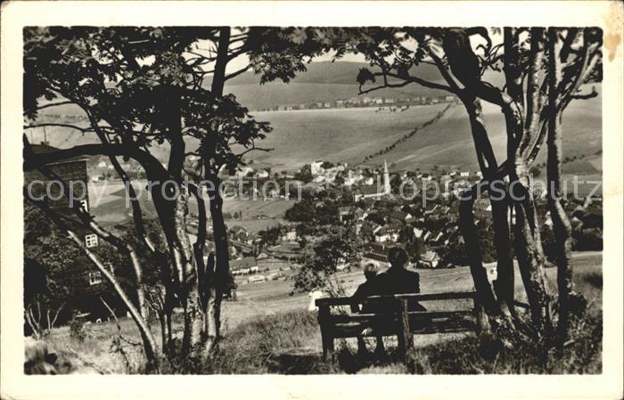 Oberwiesenthal Erzgebirge Blick vom Fichtelberg