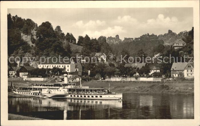 Rathen Saechsische Schweiz Bastei Elbedampfer