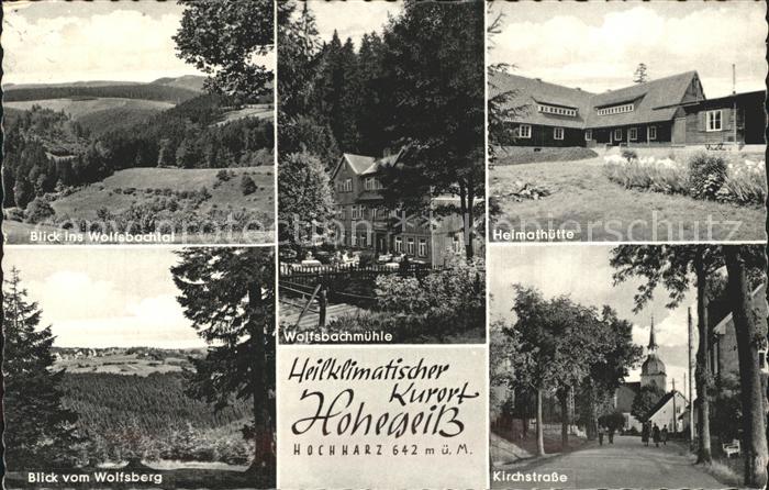 Hohegeiss Harz Wolfsbachtal mit Muehle Heimathuette Wolfsberg Kirchstr