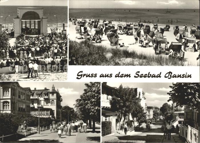 Bansin Ostseebad Konzertpavillon Strand Strassenpartien