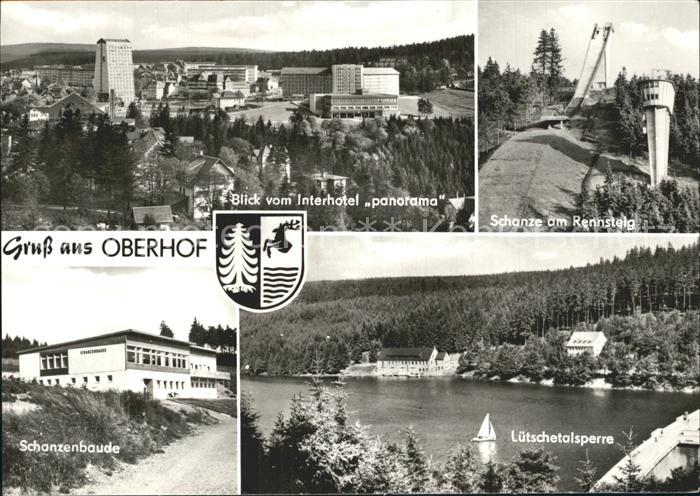 Oberhof Thueringen Interhotel Panorama Schanze am Rennsteig Schanzenbaude Luetsc