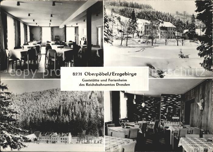 Oberpoebel Gaststaette und Ferienheim des Reichsbahnamtes Dresden Speisesaal