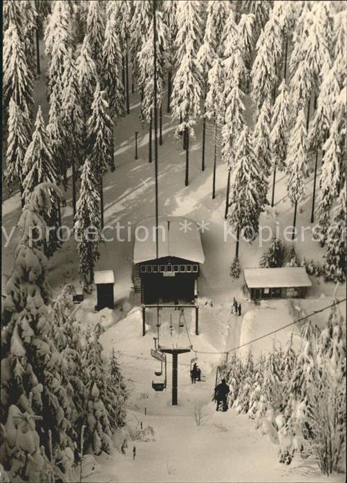 Oberhof Thueringen Sessellift Talstation Kanzlersgrund