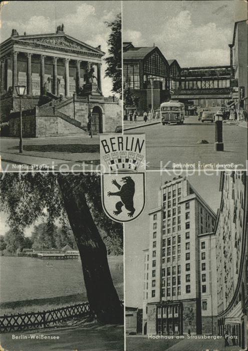BERLIN CITY Nationalgalerie Bahnhof Friedrichstr Weissensee Hochhaus am Strausb