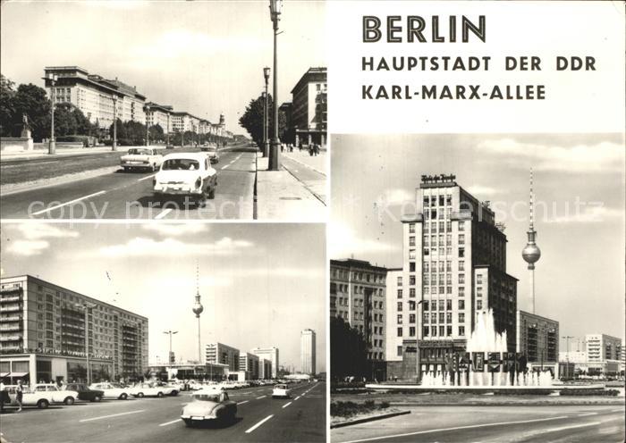 BERLIN CITY Karl Marxx Allee Fernsehturm