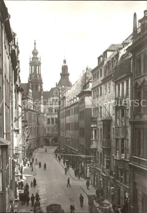 DRESDEN Elbe Schlossstrasse von der Sporergasse bis zum Georgentor