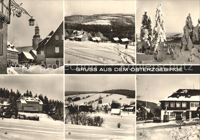 Erzgebirge Region Geising Hauptstr Baerenfels Tellkoppe Kahleberg Altenberg und