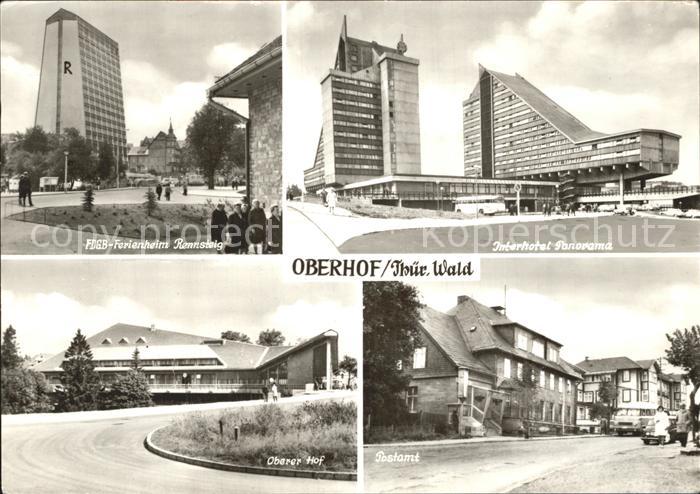 Oberhof Thueringen FDGB Heim Rennsteig Interhotel Panorama Oberer Hof Postamt