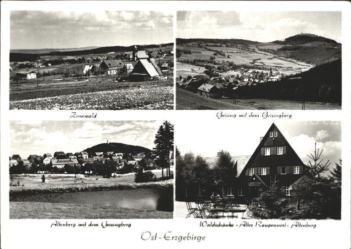 Erzgebirge Region Zinnwald Geising mit Geisingberg Altenberg Waldschaenke Altes