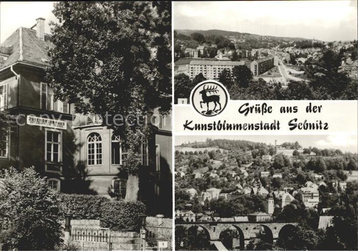 Sebnitz Jugendklubhaus Geschw Scholl Panorama Bahnbruecke